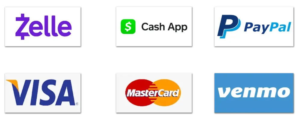 zelle paypal venmo visa cash-app mastercard